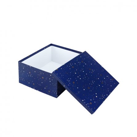 Набор подарочных квадратных коробок 3 в 1 Миленд, 19,5*19,5*11 - 15,5*15,5*9 см, "Звездная ночь" фото 1