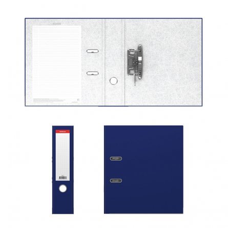 Папка-регистратор с арочным механизмом, ErichKrause "Standard", А4, 285х315х70 мм, синий фото 2