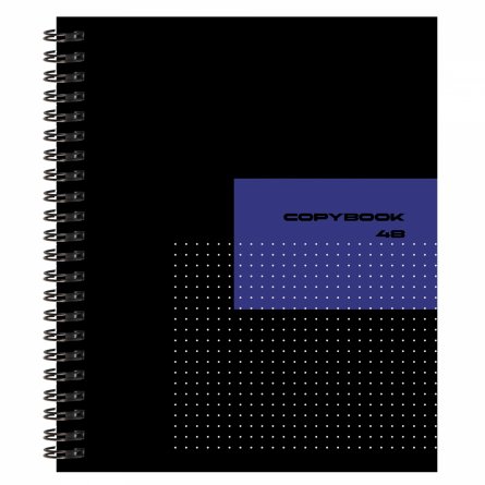 Тетрадь А5 48л., клетка, Alingar, гребень, блок офсет, мелованный картон (стандарт), "Black style", 4 дизайна в пленке т/у фото 3
