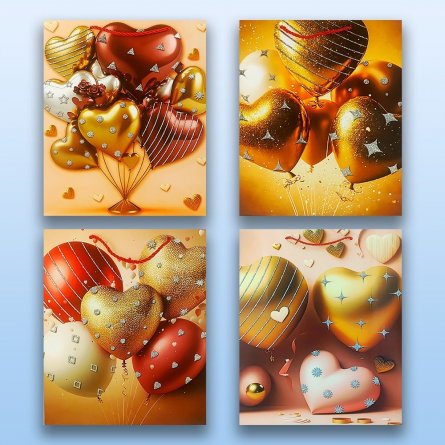 Пакет подарочный бумажный Darlens, 260х320х100 мм, ассорти фото 1