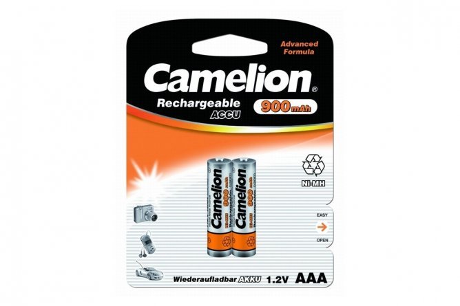 Аккумулятор Camelion R 3 900mAh Ni-Mh BL-2 (24/480) фото 1