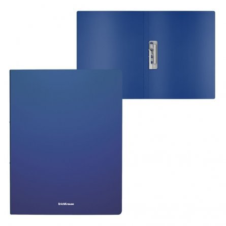 Папка с боковым зажимом ErichKrause "Matt Classic" А4, 238х310х15 мм, 500 мкм, пластик, синяя фото 1