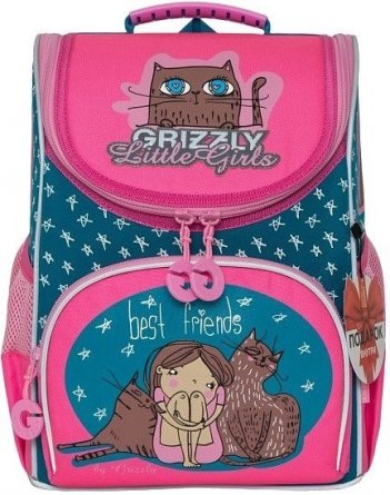 Рюкзак Grizzly школьный, с мешком (/1 изумрудный-жимолость) фото 1