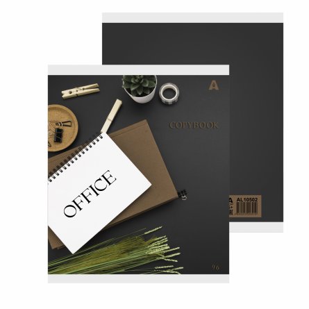 Тетрадь 96л., А5, клетка, Alingar "Office", скрепка, мелованный картон( стандарт), блок офсет, 5 дизайнов в пленке т/у фото 7