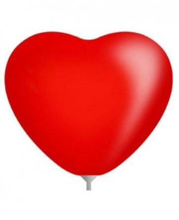Воздушные шары М10"/25см "Сердце"  Декоратор CHERRY RED 50 шт. шар латекс фото 1