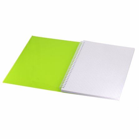Тетрадь 96л., А4, клетка, Alingar, гребень, блок офсет, цветной пластик, "Зелёный" фото 5