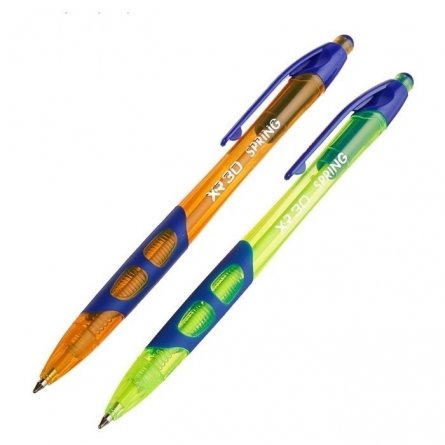 Ручка шариковая, автоматическая, Erich Krause, "XR-30 Spring" синяя, 0,7 мм., тонированный пластиковый корпус фото 1