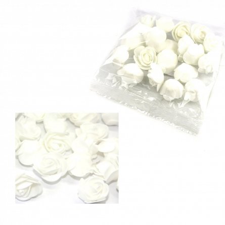 Розочки из фоамирана Schneider, белые, упаковка полиэтилен, 20 шт. фото 1