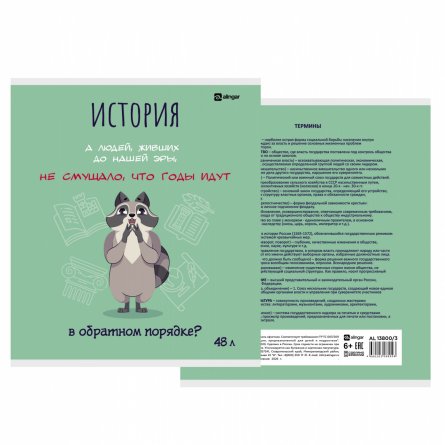 Комплект предметных тетрадей А5 48л., 10 предметов, со справ. матер, скрепка, мелованный картон( стандарт) , блок офсет,Alingar "Енотики" фото 8