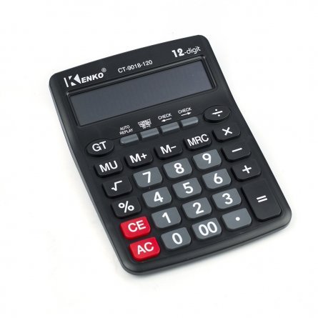 Калькулятор Alingar 12 разрядов, 205*155*7 мм, черный, "CT-9018-120" фото 1