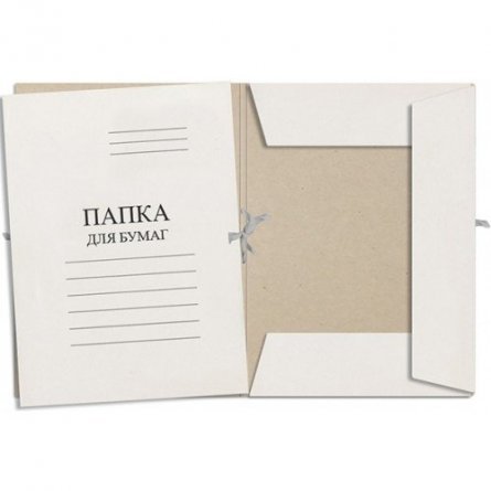 Папка для бумаг с завязками Эврика, картон милованый фото 1