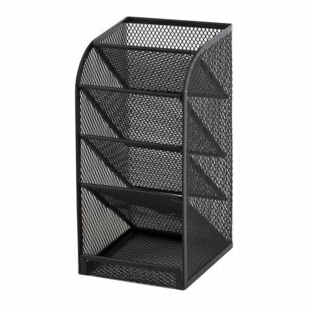 Подставка-органайзер д/канцтоваров, Alingar, металлическая, 20,8*10 *9,8 см, 5 отделений, черный фото 2