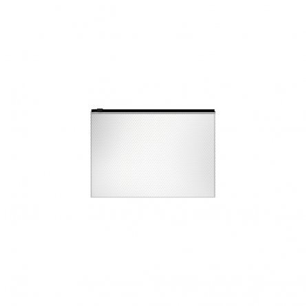 Zip-пакет на молнии ErichKrause, A4, 254х130 мм, прозрачный, белый, "Diamond Total White" фото 1