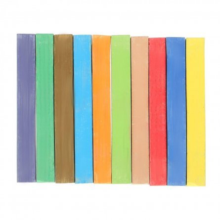 Набор цветных мелков Гамма, 10 штук, квадратные, картонная упаковка фото 3