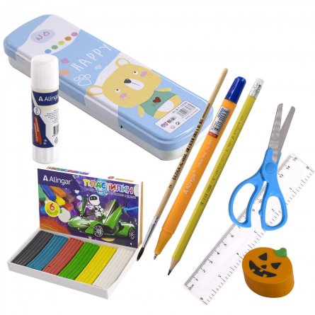 Набор для первоклассников Alingar "Машина", 34 предмета, картонная упаковка фото 2