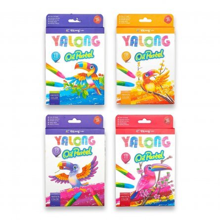 Пастель масляная Yalong "Toucan", 18 цветов, шестигранная, картонная упаковка с европодвесом фото 3