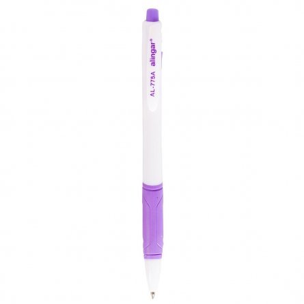 Ручка шариковая  автоматическая Alingar, 0,7 мм, синяя - 40 шт, черная -15 шт, резиновый грип, круглый, белый, пластиковый корпус,55 шт упаковка фото 6