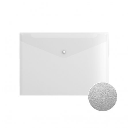 Папка-конверт на кнопке ErichKrause, A4, 232х333 мм, прозрачный, "Fizzy Clear" фото 2