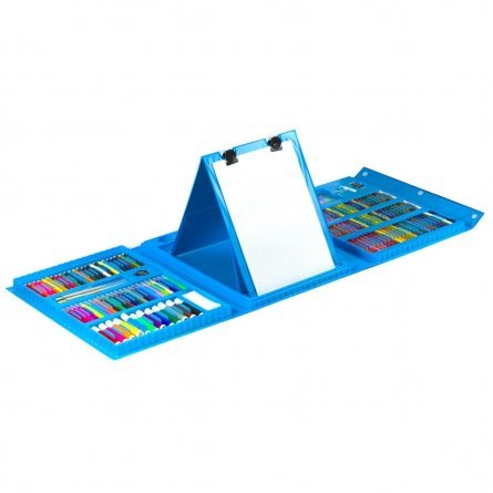 Набор для творчества (рисования) Alingar, 176 предметов, в пластиковом чемоданчике с ручкой, "Blue" фото 3