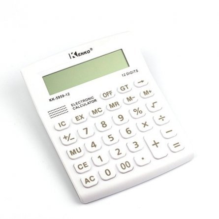 Калькулятор Alingar 12 разрядов, 155*190*25 мм, белый, "KK-5959-12", "СТ-5959-120" фото 2