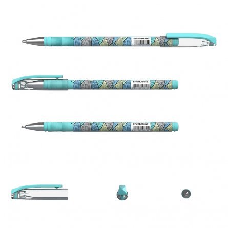 Ручка шариковая Erich Krause,"ColorTouch. Emerald Wave", 0,7 мм, синяя, метал.наконечник, грип, круглый пластиковый корпус, в тубусе 24 шт фото 2