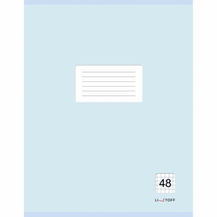 Тетрадь 48л., А4, клетка, Канц-Эксмо "Классическая голубая", скрепка, мелованный картон фото 1