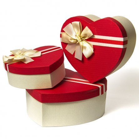 Набор подарочных коробок,"Сердце", 3шт, ассорти, 18*21*8, 14*18*7, 12*15*5 см фото 2