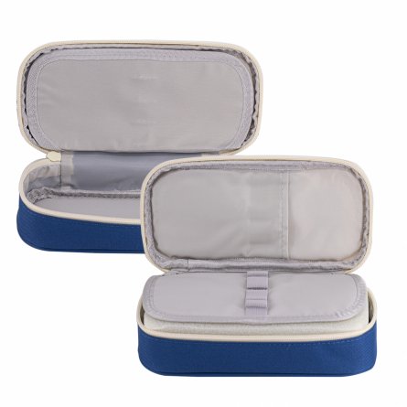 Пенал - косметичка Alingar, ткань, молния, 1 откидная планка, боковой карман, 210 х 85 х 40 мм, "CREATNESS", микс (корич, тем-серый, бирюзовый) фото 5