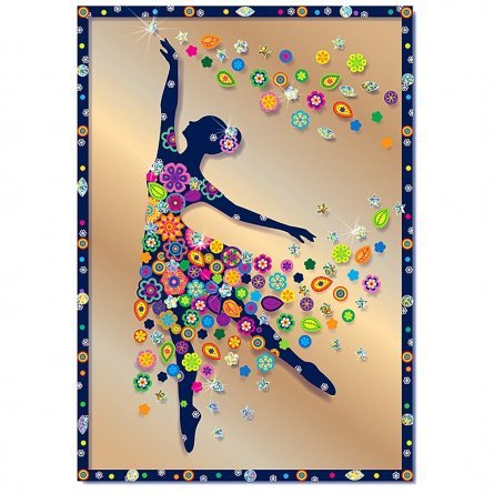 Набор для изготовления картины Клевер, 280х70х50 мм, антистресс, пластик, картонная упаковка, "Балерина" фото 1