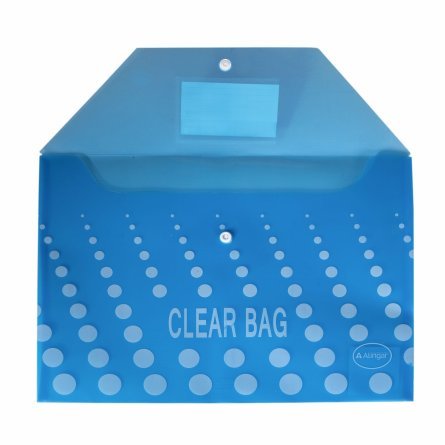 Папка-конверт на кнопке  Alingar, A4, 250х360 мм, 150 мкм, карман для визитки, ассорти, прозрачная с рисунком, "Clear Bag" фото 7