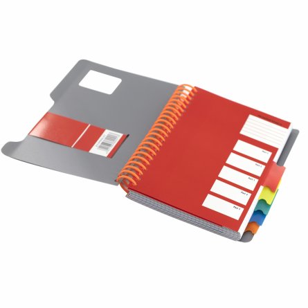 Тетрадь 200л., А4, клетка, Alingar "Завитки", гребень, пластиковая обложка, с разделителями, Чёрный фото 4