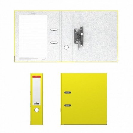 Папка-регистратор с арочным механизмом, ErichKrause "Standard", А4, 70 мм, желтый фото 2