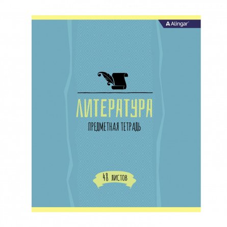 Тетрадь предметная "Литература" А5 48л., со справочным материалом, скрепка, мелованный картон (стандарт), блок офсет, Alingar "Простое решение" фото 1