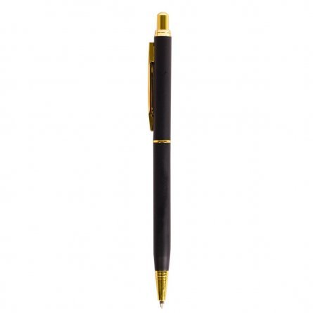 Подарочная ручка шариковая Alingar, 1,0 мм, синяя, автоматическая, металлический корпус, цвет черный, картонная упаковка фото 3