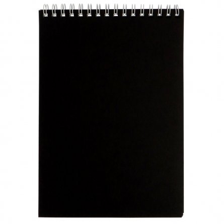 Скетчбук А5 20л.,"Черно-белый леопард", 120 г/м2,  Проф-Пресс, гребень, мелованный картон, черный блок фото 2