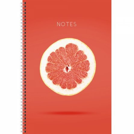 Тетрадь 60л., А4, клетка, Канц-Эксмо "Grapefruit", гребень, мелованный картон фото 1