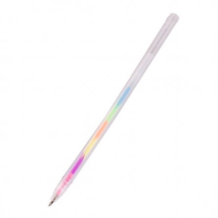 Ручка гелевая Alingar "Бабочка", 0,7 мм, в стержне 6 цветов, прозрачный  пластиковый корпус фото 3