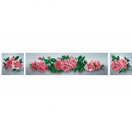 Набор для вышивания на габардине, М. П Студия, 50*40/10*37 см, бисер 11 цветов (приобретается отдельно), инструкция, "Розы" фото 1
