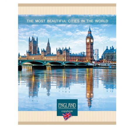 Тетрадь 96л., А5, линия, Проф-Пресс "Красивейшие города Европы", скрепка, мелованный картон фото 4