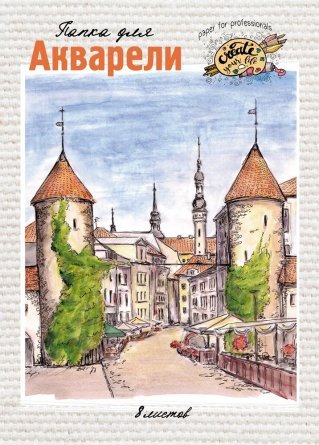Папка для акварели А3 8л., Проф-Пресс, цветная обложка, "Средневековые башни" фото 1