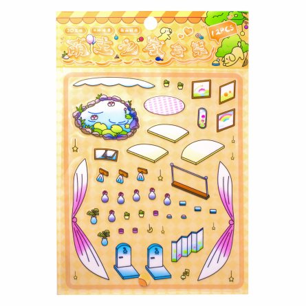 Наклейки для творчества - антистресс, 135*195 мм, "Summer games", MINI, 3D стикеры, 4 локации, 8 листов с наклейками, 10 шт/уп, пакет с европодвесом фото 15