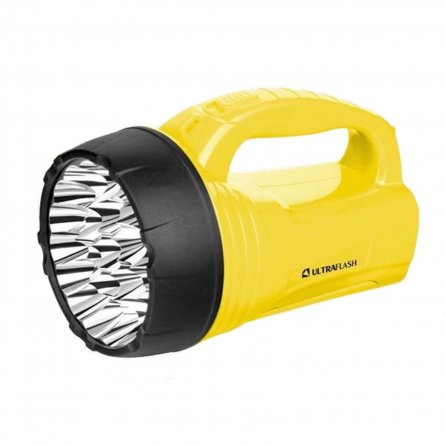 Фонарь "Ultraflash LED 3819", цвет желто-черный, аккум.15+10 LED, 1/5/40 фото 1