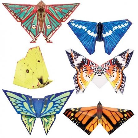 Набор фигурок-оригами Клевер, 215х225х18 мм, оригами, картонная упаковка, "Бабочки мира" фото 1