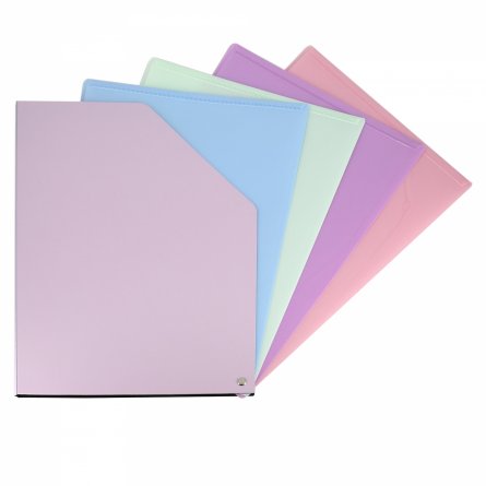 Архивная папка Alingar, A4, 330*250 мм, пластик, 1500 мкм, на резинке с 4 файлами, розовая фото 3