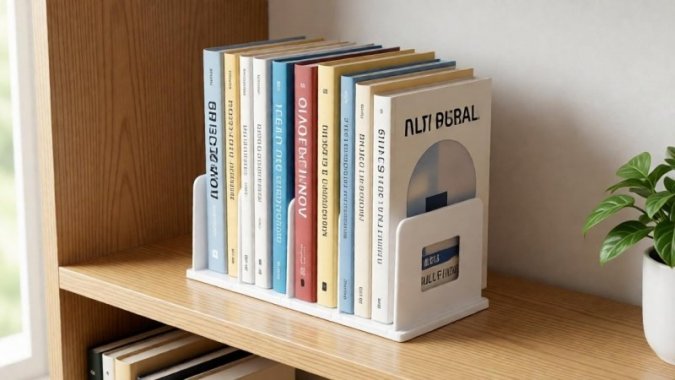Подставка-органайзер д/книг, Alingar,34,8*15*14,пластик., разборн.белый цвет фото 2