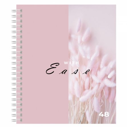 Тетрадь А5 48л., клетка, Alingar, гребень, блок офсет, мелованный картон (стандарт), "Нежность", 4 дизайна в пленке т/у фото 2