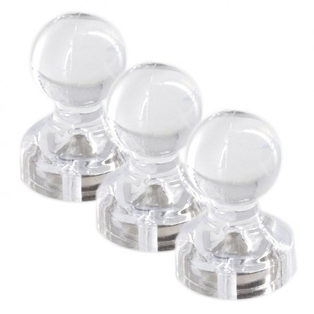 Магниты для доски в форме пешки Alingar, 15 мм, 20 шт в наборе, прозрачные, зип-пакет фото 1