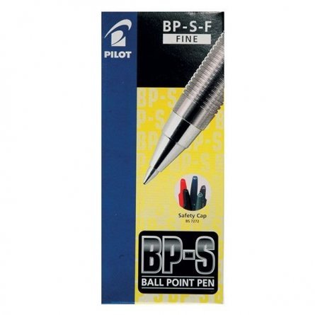Ручка шариковая Pilot, черная, 0,7 мм ,грип, прозрачный пластиковый корпус, картонная упаковка фото 2