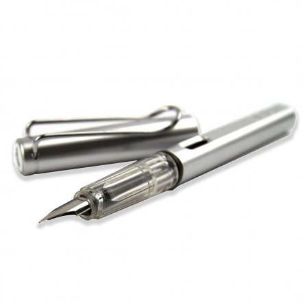Ручка перьевая, Alingar, черная, 0,5 мм, пластиковый корпус, цвет металлик, картонная упаковка фото 2