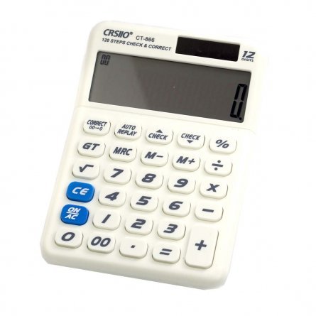 Калькулятор Alingar 12 разрядов, 150*105*10 мм, двойное питание, ассорти, "CT-866" фото 3